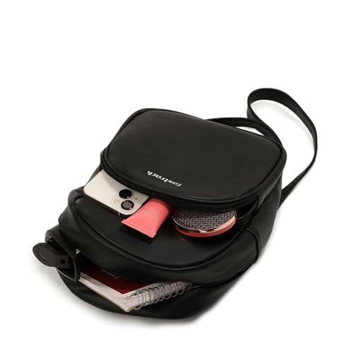 Fastrack Ivory Black 2 Compartment College Backpack For Women, Girls & Ladies | Stylish And Trendy Backpack | Everyday Backpack For College And Office Use
