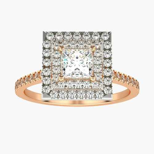 VALANOVA Hallmarked 14K Gold & Certified Lab Grown Diamond 0.76cts | Ring For Women's/Girls | Stylish & Elegant | VGR0467P | Ring Size: 14