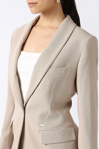 Women Beige Solid Blazer
