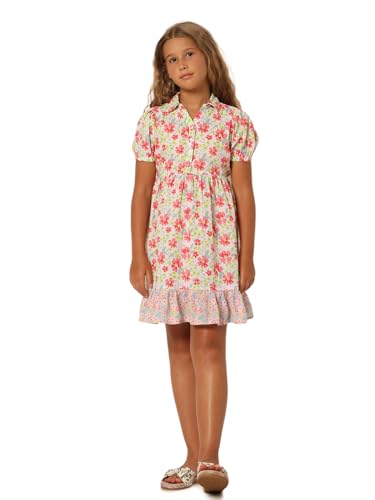VERO MODA Girl Floral Print Above Knee Length Multicolor Fit & Flare Dress