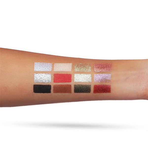 Charmacy Milano Eye Shadow 12 Color Palette - Easy To Blend, Great Pigments, Matte-Shimmer Shades, Soft Texture, Basic & Uniqe Shades in One Palatte, Built-in Mirror
