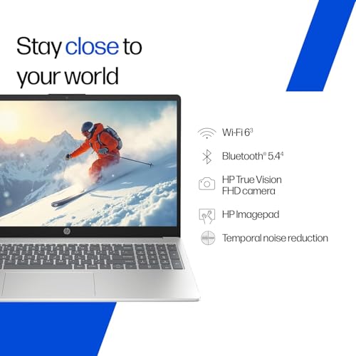 HP 15 Laptop, Intel (14th Gen) Core 5 120U (24GB DDR5, 512GB SSD), Micro-Edge, Anti-Glare, 15.6''/39.6cm, Win11, M365* Office24, Silver, 1.59kg, fd0262TU, FHD Camera, Backlit, Dual Speakers