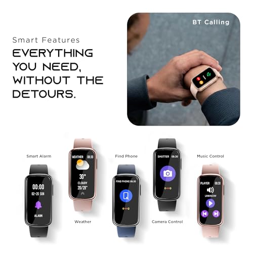 Pebble Newly Launched Dash Premium Fitness Band | Activity Tracking | Sports Modes | Health Tracking | Sleek Display | Lightweight - Ivory