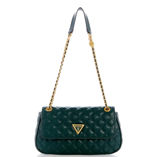 GUESS Women's Green Quilted Crossbody Bag| Ladies Purse Handbags | Gift For Ladies