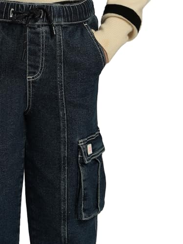 VERO MODA Girl Mid Rise Mom Fit Dark Blue Jeans