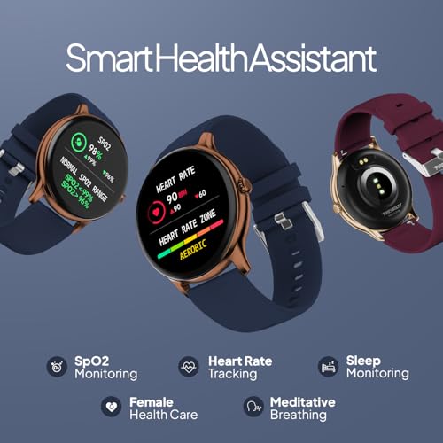 Fire-Boltt Phoenix Pro Smart Watch 1.39 inch Bluetooth Calling, AI Voice Assistant, Metal Body with 120+ Sports Modes, SpO2, Heart Rate Monitoring (Copper Blue)