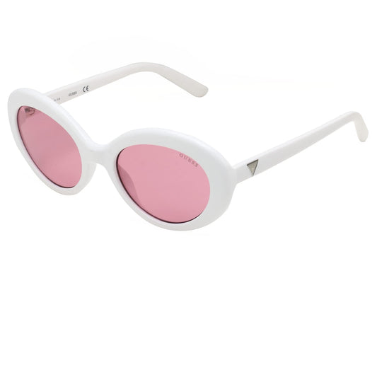 Guess Solid Oval Women Sunglasses - (GU7576 21S 55 S |55| Pink Color Lens)