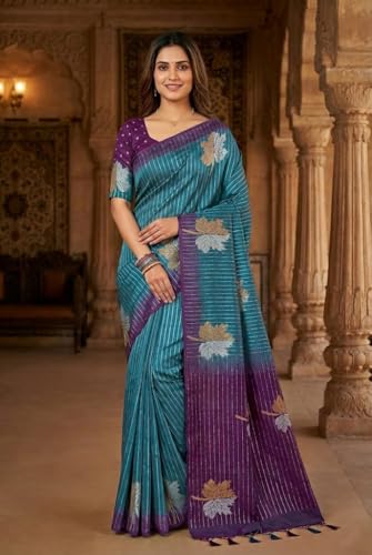 SREE KUMARAN Women's Kanchipuram Kubera Silk Pure Pattu Sarees With Blouse (VSK138-2) (VSK181-2)