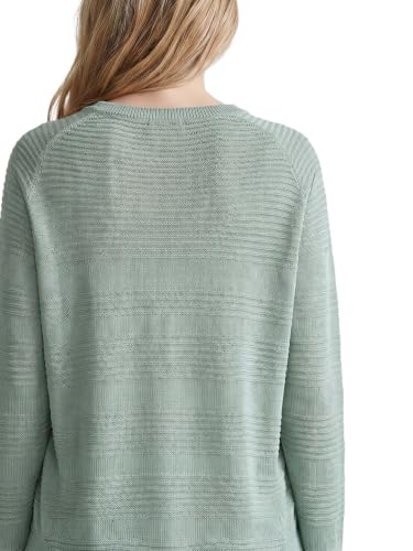 ONLY Women's Striped Regular Fit Green Sweater