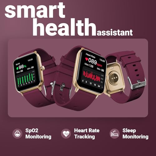 Fire-Boltt Ninja Call Pro Plus Fusion Smart Watch 1.83 inch with Bluetooth Calling, AI Voice Assistance, 100 Sports Modes IP67 Rating, 240 * 280 Pixel High Resolution (Wine)