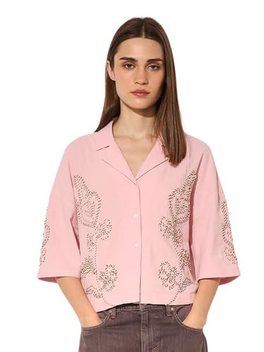 ONLY Women's Boxy Pink Shirt