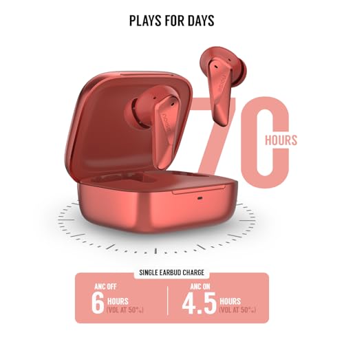 Noise Buds N2 Pro Truly Wireless Earbuds with ANC (Up to 32dB), 70H Playtime, Dual Pairing, InstaCharge (10 Min = 200 Min), Bluetooth v6.0, Metallic Finish – Arctic Blue