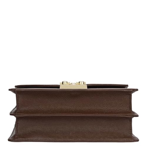 Da Milano Leather Shoulder Bag for Women - Brown (00349D-OL)