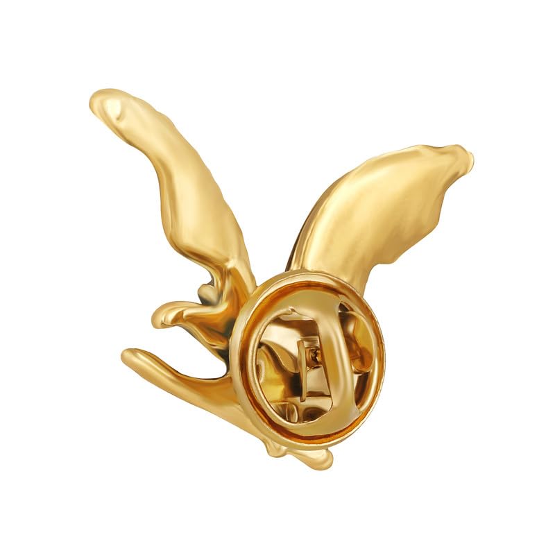 Mahi Antique Gold Plated Eagle-Shaped Brooch/Lapel Pin for Men (BP1101170G)