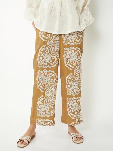 Max Women Printed Palazzos (Brown_XS)