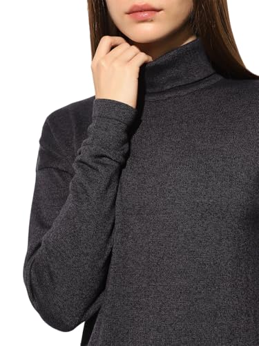 ONLY Women's Solid Regular Fit Black Dress