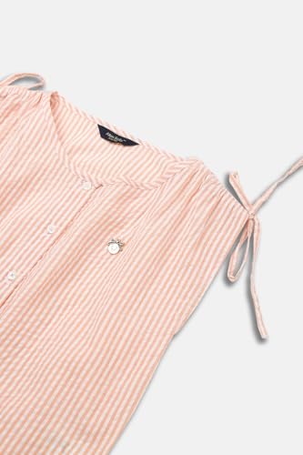 Allen Solly Girls Peach Stripe Casual Top