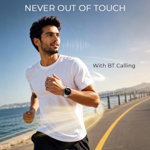 Fastrack Smart Jupiter R3 Pro with 1.43" AMOLED Round Display, BT Calling, Heart Rate, REM Sleep & Stress Tracking, IP68, Functional, AI Assitant, Hydration Alert Smart Watch for Men & Women - Blue