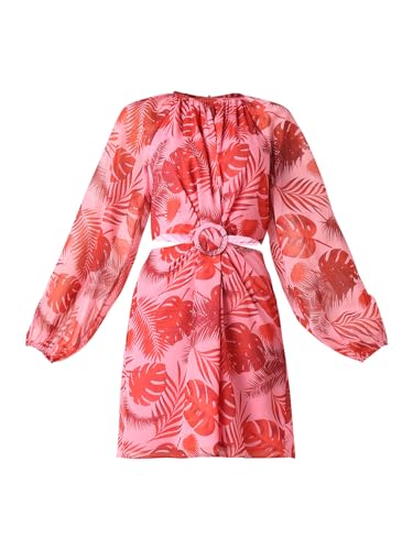 Vero Moda Women's Polyester A-Line Above The Knee Dress (10323057-Prism Pink_Prism