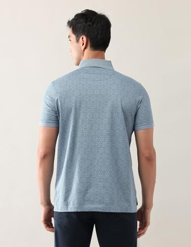 Arrow Men's Geometric Regular Fit Polo Shirt (ARAJTS3829_Grey