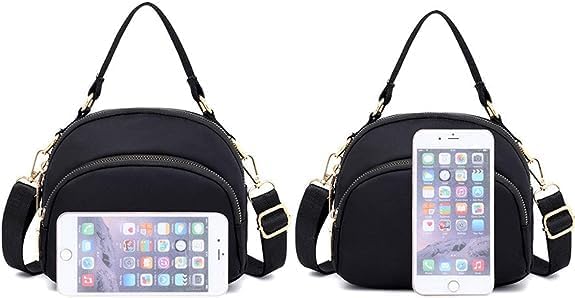 Handcuffs Women Sling Bags Stylish Korean Handbags Casual Crossbody Bag Lightweight Side Bag (Black)