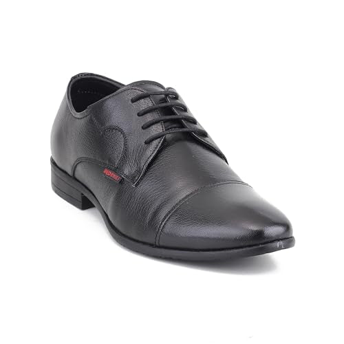 Red Chief Low Ankle Formal Derby Shoes for Men | Black UK08