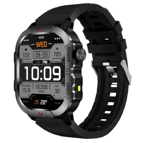 Drumstone Exlclusive with 𝟓 Years WarrantyX31 Smartwatch 2.01 Inch Square IPS Display, Bluetooth Calling Fitness Tracker, IP68 Water Resistant, Magnetic Charging, Android iOS Compatible