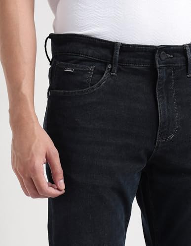 Arrow Newyork Men's Whiskered Soho Slim Tapered Fit Jeans