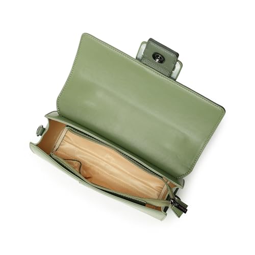 Fastrack Olive play satchel | Faux-Leather Women’s Handbag in olive | Buckle-Flap Design with Dual Carry Options & Spacious Interior