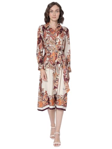 VERO MODA Women's Shirt Brown Dress