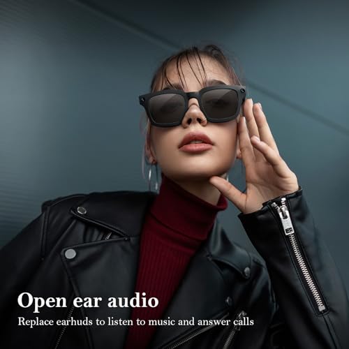 AVINMER AG01 Smart Glasses with 8MP Camera, AI Smart Glasses with GPT-4.0, Real-Time Translation, Bluetooth Audio, IP67 Waterproof Camera Glasses for Sports, Travel & Vlog Content Creators