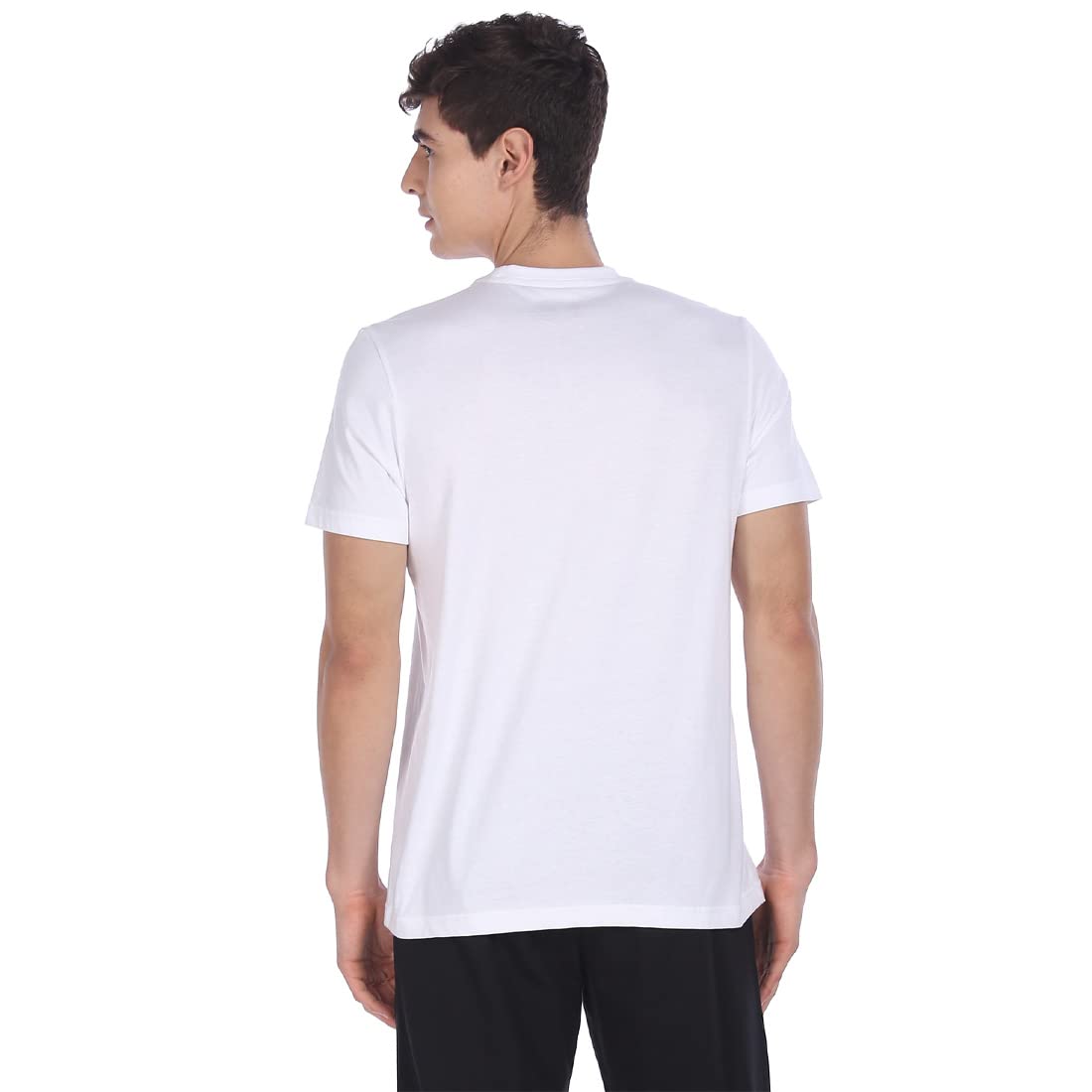 U.S. POLO ASSN. Men Comfort Fit Solid Cotton I643 Regular Fit T-Shirt - Pack Of 1 (White Large)