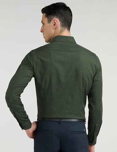 Van Heusen Men's Slim Fit Shirt (VHSFRSLBJ01503_Green 42)