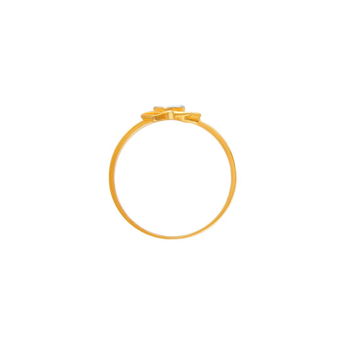P.C. Chandra Jewellers 14KT Yellow Gold Ring for Women (Size 12) | Diwali, Rakhi Rakshabandhan Gift for Sister/Bhabhi/Women | With BIS-Hallmarked - 0.47 Gram