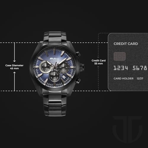 Titan Octane Classic Sporty Blue Dial Quartz Multifunction Stainless Steel Strap Watch for Men-NS90150NM01