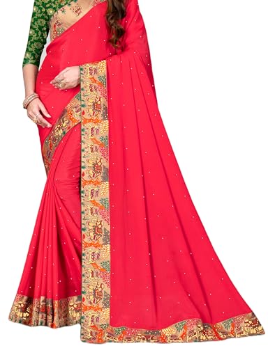 Laxmipati Sarees Women's Art Silk Saree (S-1253_Red)