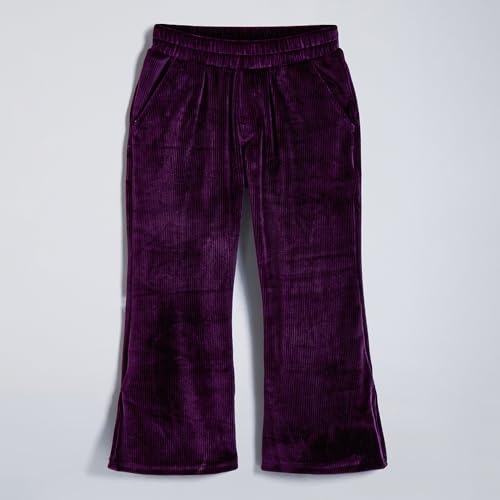 Hopscotch Girls Full Sleeves Purple 2-Pc Textured Pants Set For Age (6-7 Years)