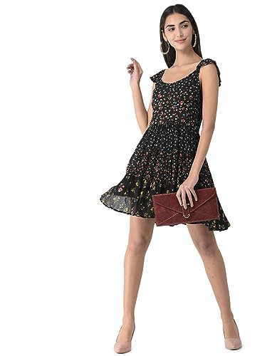 veldress21 Women Dress Short Stylish Casual Beachwear Summer Dress Trendy Collage Regular,Office Collage Wear Multicolor for Girls (XL)