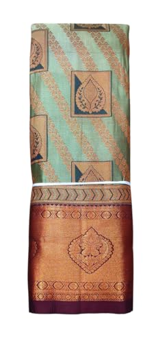 VFCollections Women's Kanchipuram Silk Pure Pattu Sarees With Blouse (Vfc326-5), Multi