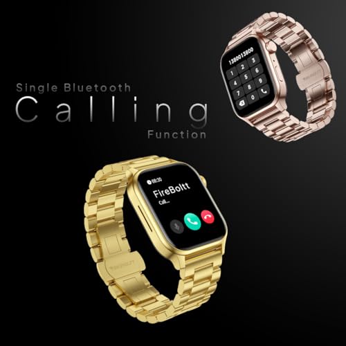 Fire-Boltt Rise Luxe Bluetooth Calling Smart Watch, 1.85”HD Display,AI Outfit Watch Face, 2 Looks in 1 Watch, Extra Straps at ₹99, 120+ Sports Modes, Metal Smartwatch for Men & Women (Rose Gold)
