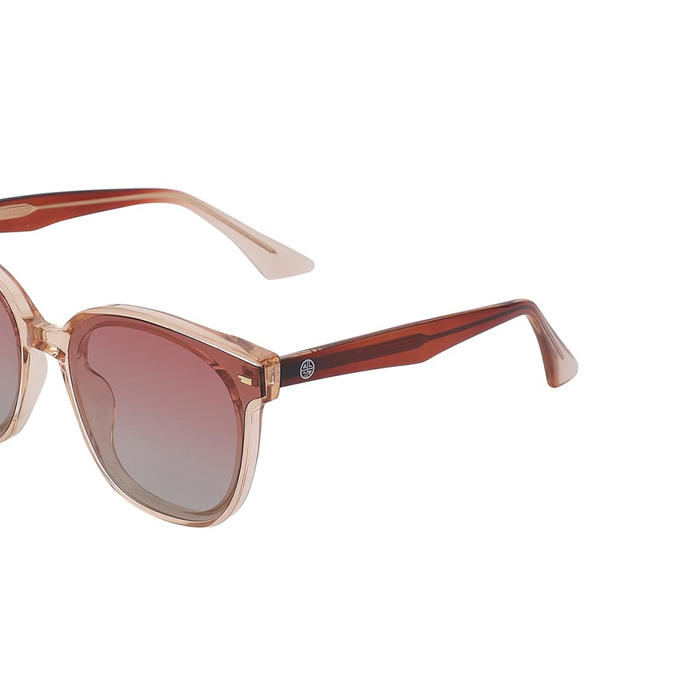 Carlton London-Premium-Women's-Transparent & Pink Toned Polarised and UV Protected Lens Cateye Sunglasses