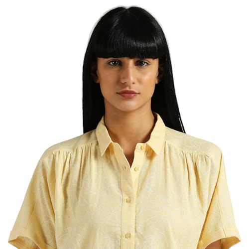 Pepe Jeans Women's Floral Relaxed Fit Shirt (PL304920_Cornish Yellow