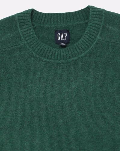 GAP Men Regular Fit Crew-Neck Pullover, Green, S
