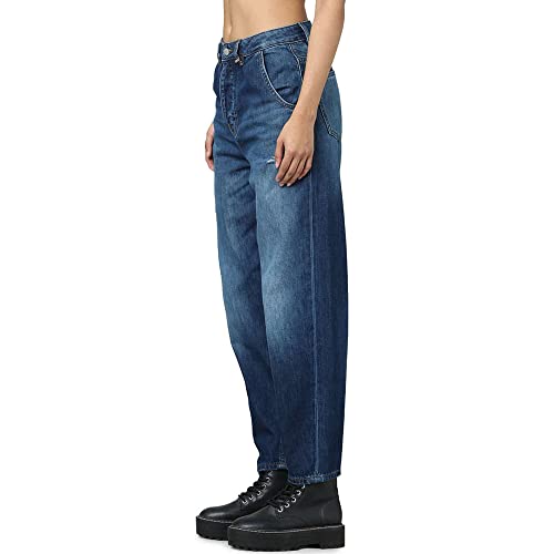 ONLY Women's Relaxed Jeans (15285613-Dark Blue Denim_Dark 34)