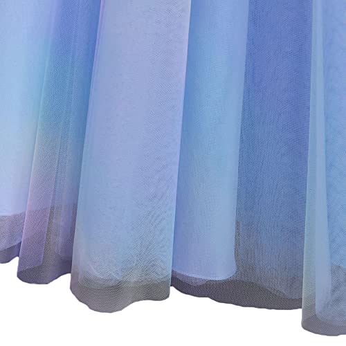 Hopscotch Girls Sequin Embellished Maxi Gown in Blue Color for Ages 7-8 Years