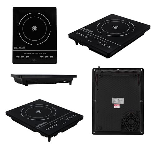 LONGER Infrared Cooktop Electric 2000W, 240V, LED Displa, Full Touch Control Induction-Style Cooktop, Ceramic Glass Surface, 6 Cooking Modes, Portable & Scratch Resistant