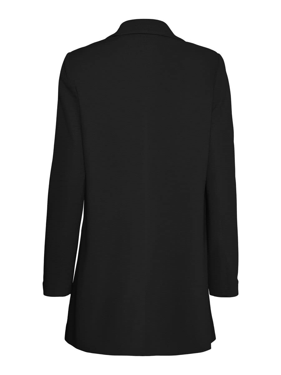 VERO MODA Women Solid Black Polyester Regular Fit Single Breasted Blazer