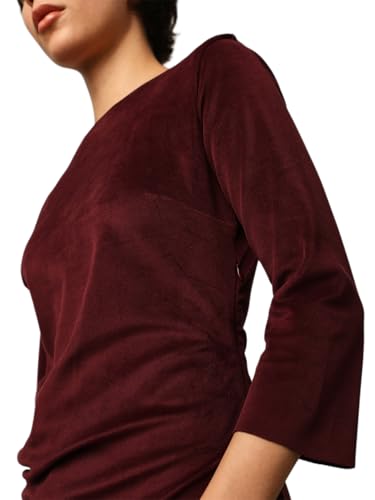 ONLY Women's Fitted Maroon Dress