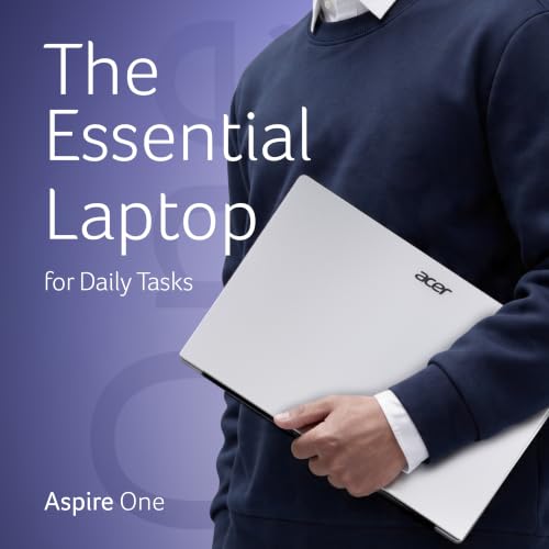 Acer Smartchoice Aspire One, Intel Core Celeron N4500, 12GB LPDDR4 RAM/ 256GB SSD, 14.0"/35.56cm WXGA Display, Intel UHD Graphics, Win 11 Home, Pure Silver, 1.3 Kg, A114-45, Thin and Light Laptop