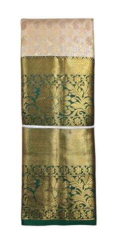 VFCollections Women's Kanchipuram Silk Pure Pattu Sarees With Blouse (Vfc135-7), Multi